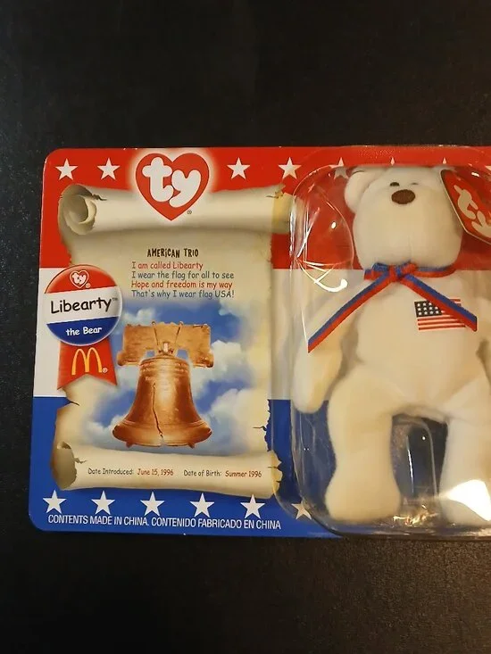 Two  Ty Teenie Beanie Babies From McDonald;s American Trio - Picture 2 of 5